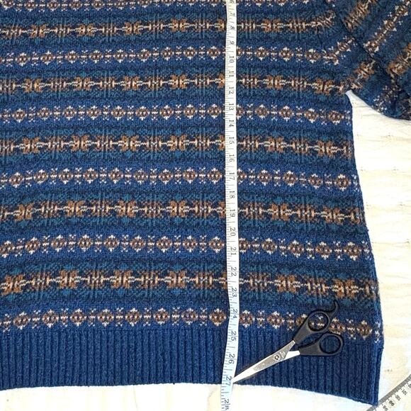 St. John’s Bay Fair Isle Sweater Men’s L Blue - Picture 7 of 11